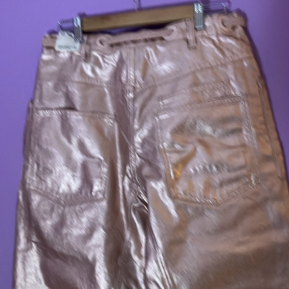 Free People (We The Free) Metallic Moxie Low Slung Pull On Barrel Pants - Picture 11 of 11